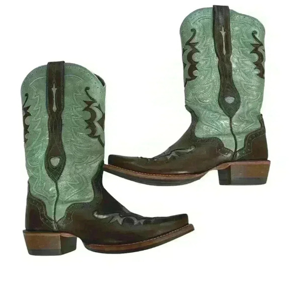Ariat Women's Rienda Performance Boot 10009552 Brown/Teal Size 6.5 - Picture 3 of 11